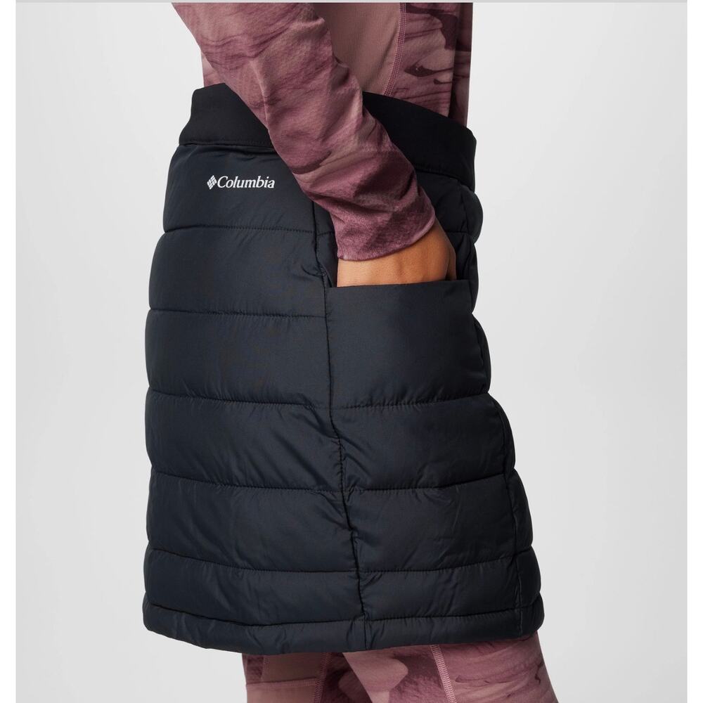 Columbia Powder Lite III Omni-Heat Insulated Black Puffer Skirt Size 2 Outdoor - Picture 3 of 14